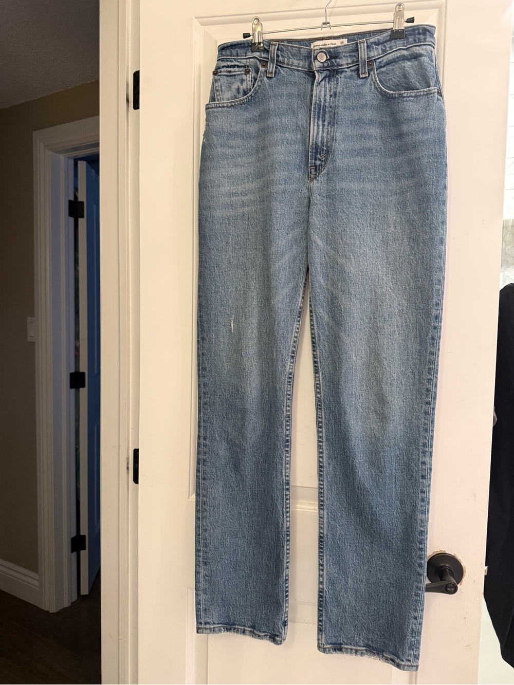 Abercrombie & Fitch Light Wash Straight-Leg Jeans